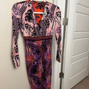 Roberto Cavalli Purple
Print Midi Dress